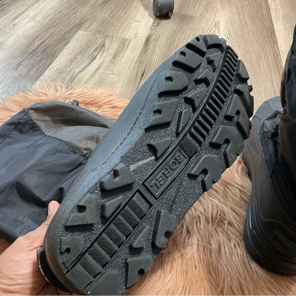 Sorel Black Brown Snow Boots Size 6 - Picture 8 of 11